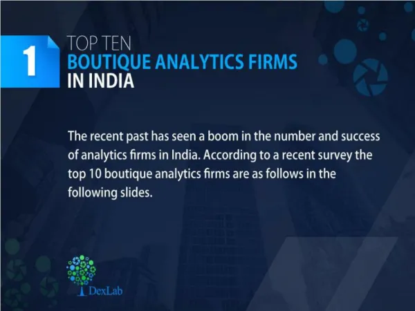 Best Analytics Companies in India | Dexlab Analytics