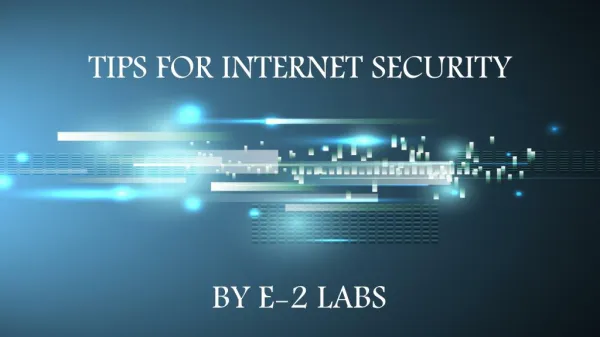 TIPS FOR INTERNET SECURITY BY E2 LABS