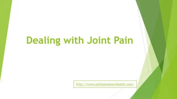 Dealing with Joint Pain