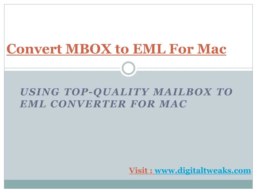 convert mbox to eml for mac