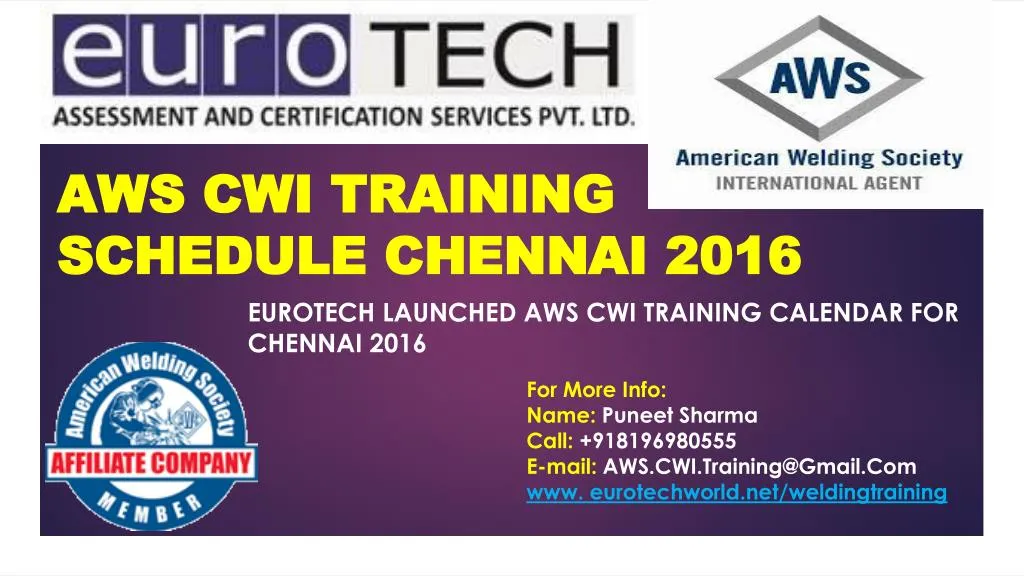 aws cwi training schedule chennai 2016