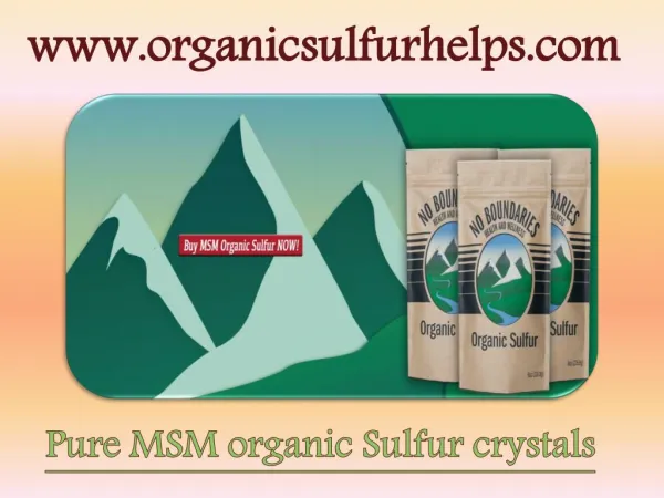 Pure MSM Organic Sulfur Crystals-Organic Sulfur Helps