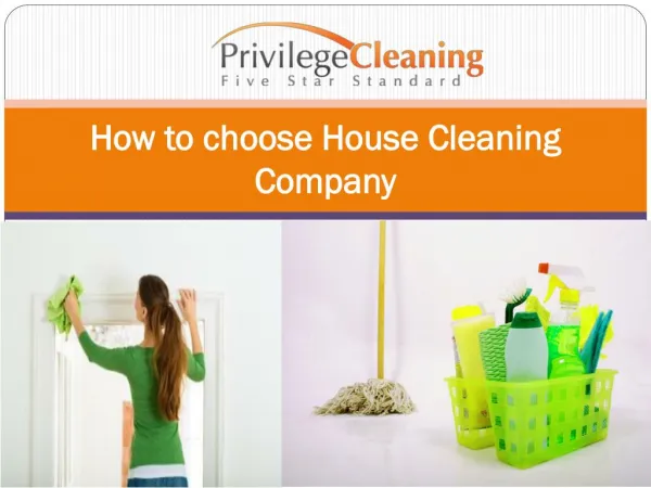 How to choose House Cleaning Company