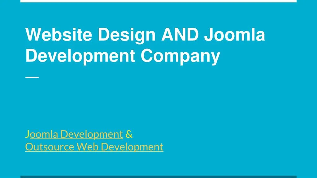 website design and joomla development company