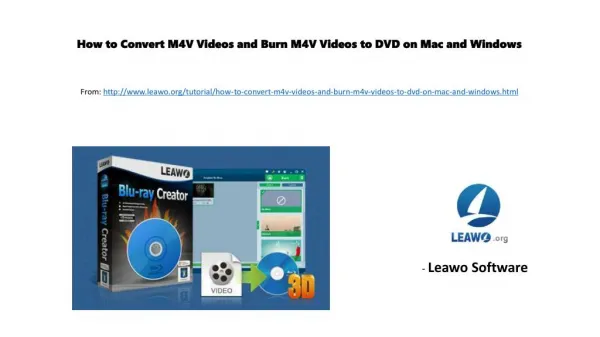 How to convert m4 v videos and burn m4v videos to dvd on mac and windows