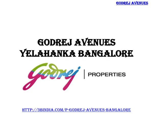 Godrej Avenues – Best Residential Project Yelahanka Bangalore