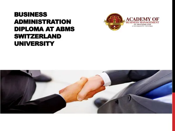Business Administration Diploma at ABMS SWITZERLAND UNIVERSITY