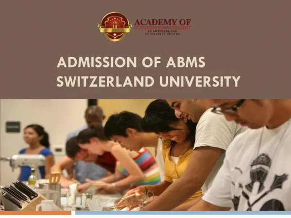 Admission of ABMS SWITZERLAND UNIVERSITY