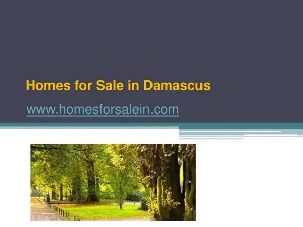 Homes for Sale in Damascus - www.homesforsalein.com