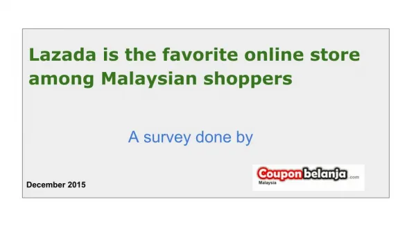Lazada is the favorite among online shoppers in Malaysia