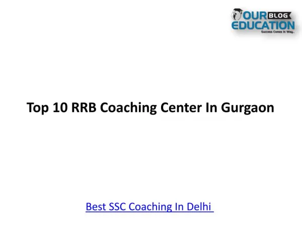 Top 10 RRB Coaching In Gurgaon