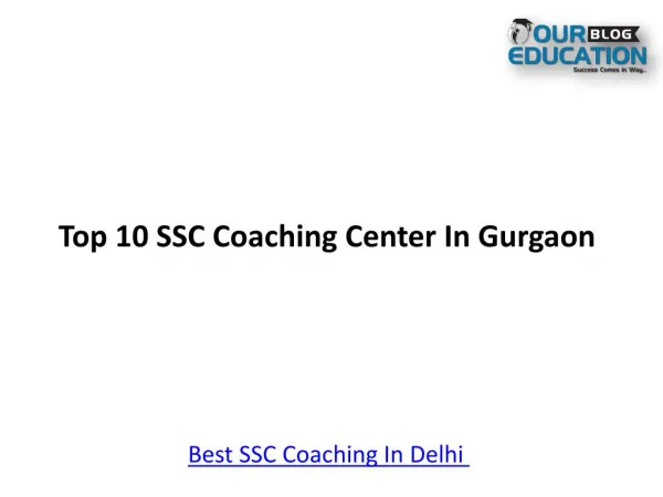 Top 10 SSC Coaching In Gurgaon
