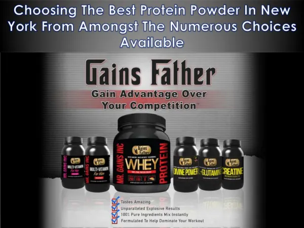 Choosing The Best Protein Powder In New York From Amongst The Numerous Choices Available