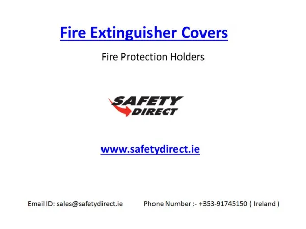 Fire Extinguisher Covers in Ireland at SafetyDirect.ie