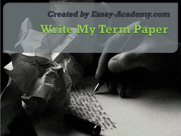 Write My Term Paper