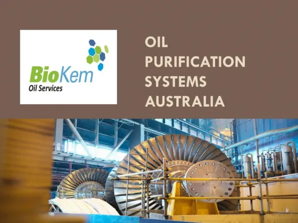 Oil Purification Systems Australia
