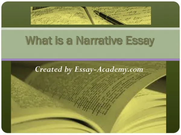 What is a Narrative Essay