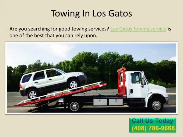 Towing in Los Gatos