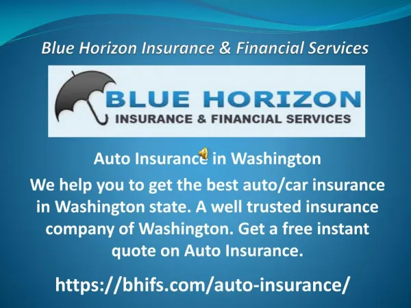 Auto Insurance in Washington