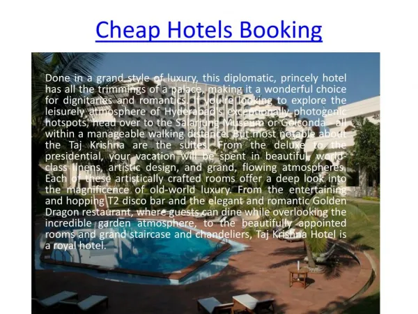 Cheap hotel booking, Luxury Hotel bookingss
