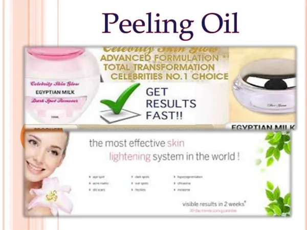 Peeling oil