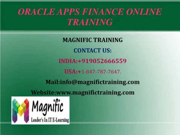 Oracle Apps SCM Online Training in USA| UK