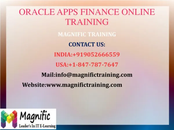 Oracle apps finance online training certification