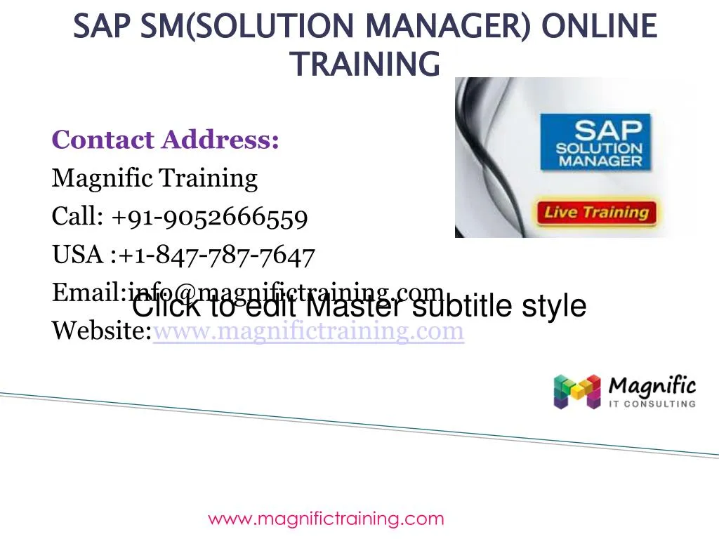 sap sm solution manager online training