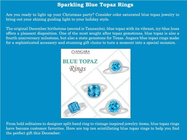Sparkling Blue Topaz Rings