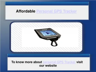 Personal gps tracker - slide 1