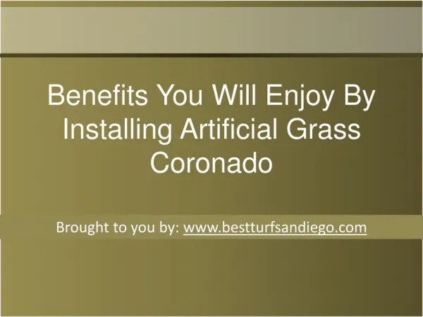 Benefits You Will Enjoy By Installing Artificial Grass Coronado