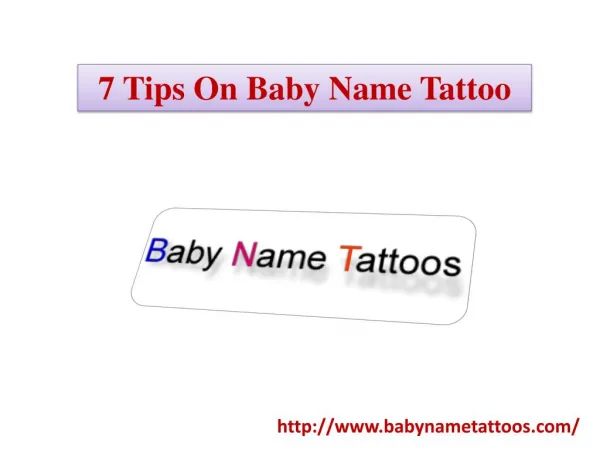 7 tips on baby name tattoo