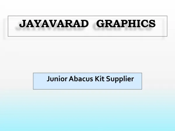 Junior Abacus Kit Supplier