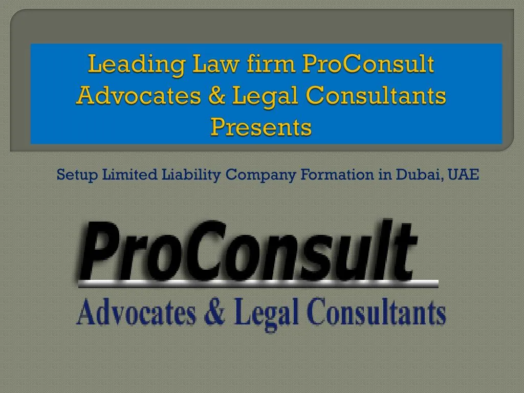 leading law firm proconsult advocates legal consultants presents