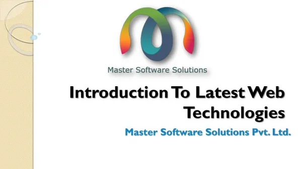 Introduction to the new web technologies
