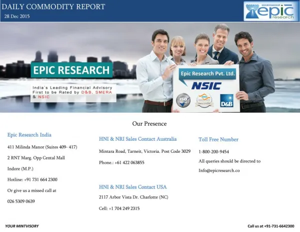 Daily Commodity Report 28 December 2015
