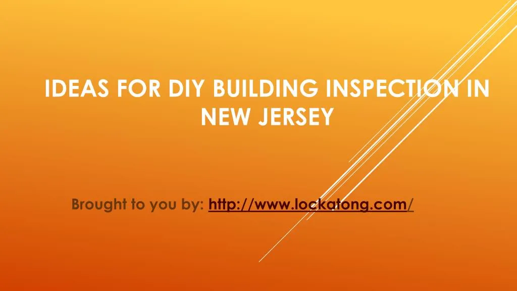 ideas for diy building inspection in new jersey
