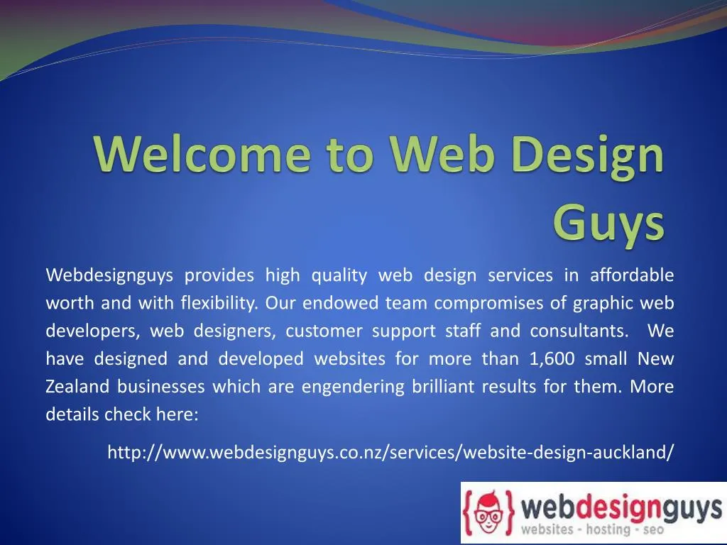 welcome to web design g uys