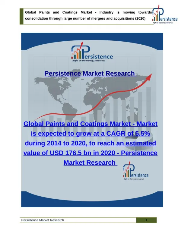 Paints and Coatings Market - Share, Size, Analysis and Trend to 2020