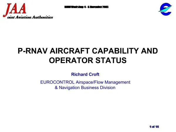 P-RNAV AIRCRAFT CAPABILITY AND OPERATOR STATUS
