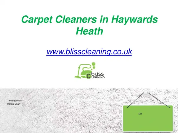 Carpet Cleaners in Haywards Heath - www.blisscleaning.co.uk