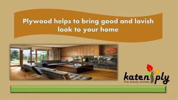 Plywood helps to bring good and lavish look to your home