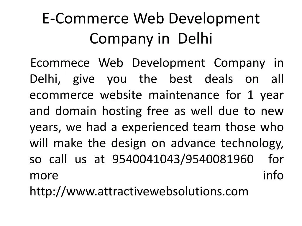 e commerce web development company in delhi
