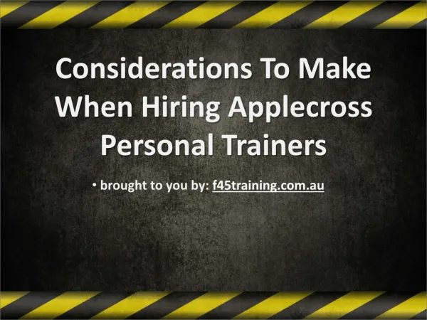 Considerations To Make When Hiring Applecross Personal Trainers
