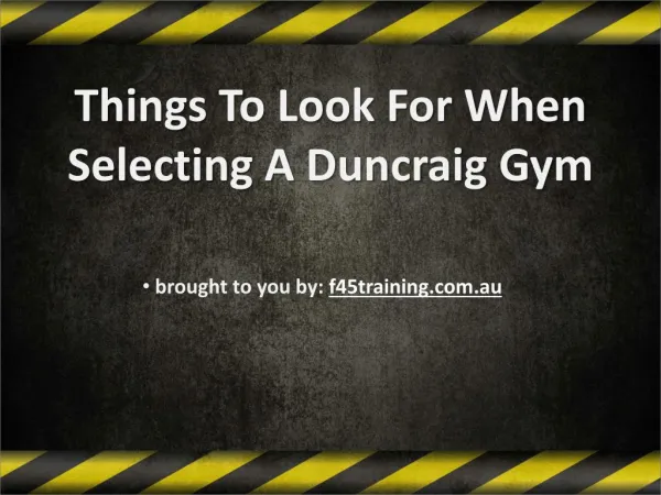Things To Look For When Selecting A Duncraig Gym