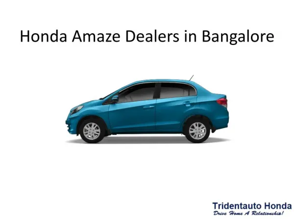 Honda Amaze Dealers in Bangalore
