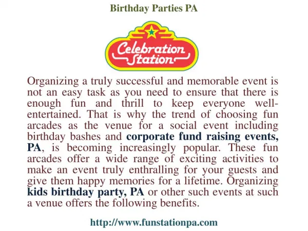 Kids Birthdays Parties, Corporate Fund raising Events, Craft fairs, Go carts, Miniature Golf, Raceway, Speedway, Laser T