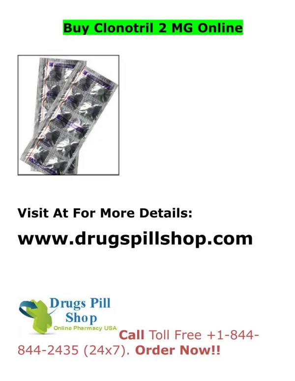 Buy Clonotril Online From Drugspill Shop