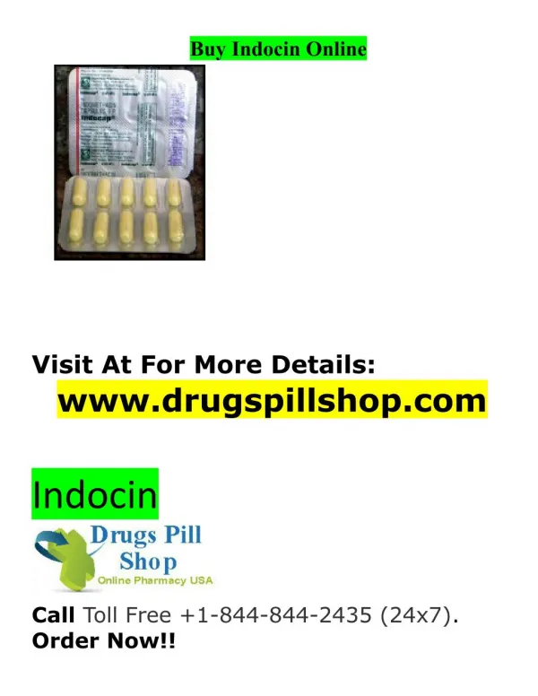 Buy Indocin Online From Drugspill Shop