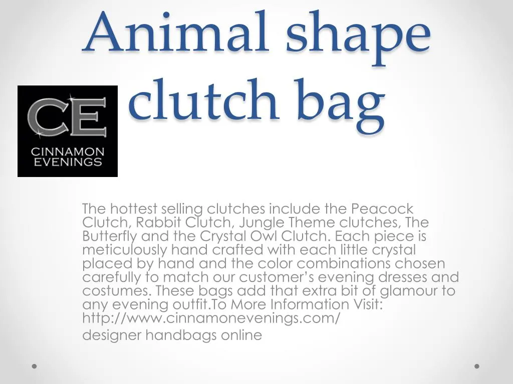 animal shape clutch bag